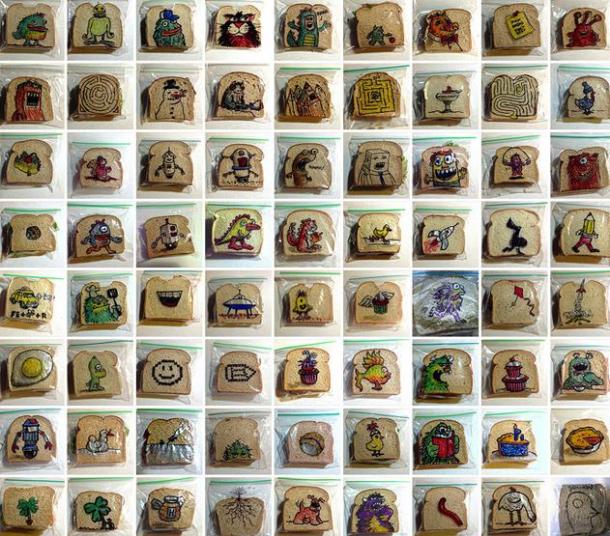 sandwich bag art