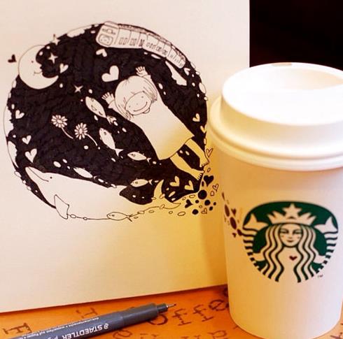 starbucks doodling 00