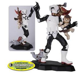 storm trooper ewok attack statue